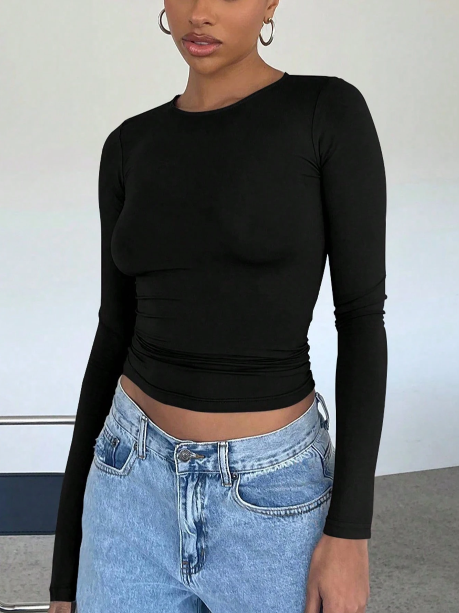 Women’s 3-Piece Slim-Fit Cropped Tee Set, Ideal for Parties & Back to School