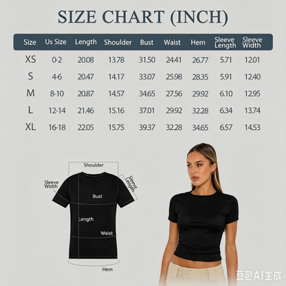 Women’s 3-Piece Slim-Fit Cropped Tee Set, Ideal for Parties & Back to School